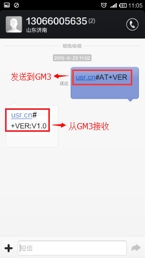 GPRS模塊的短信息界面示意圖 GPRS模塊的短信息界面示意圖