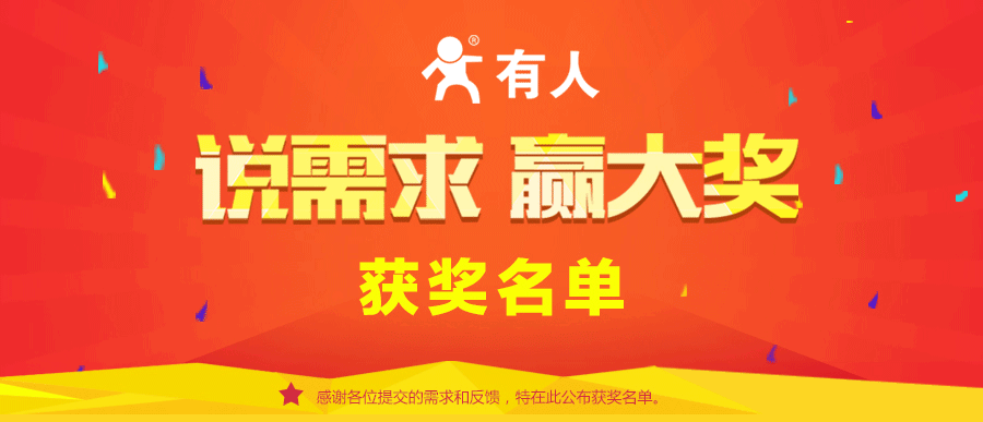 【說(shuō)需求，贏大獎(jiǎng)】活動(dòng)結(jié)果公布啦